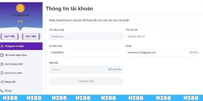 Xác thực thông tin giúp thành viên bảo vệ tài khoản
