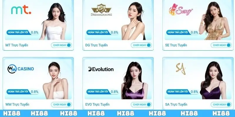 Live Casino Hi88 - Sòng bài đẳng cấp